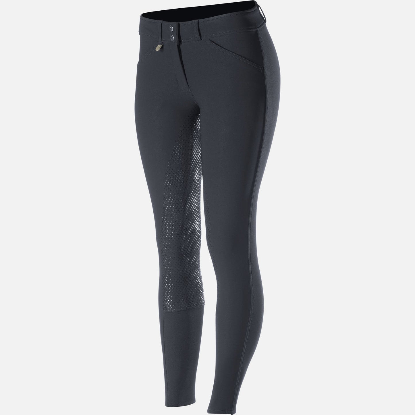Horze Grand Prix Womens Silicone Full Seat Breeches - Peacoat Dark Blue