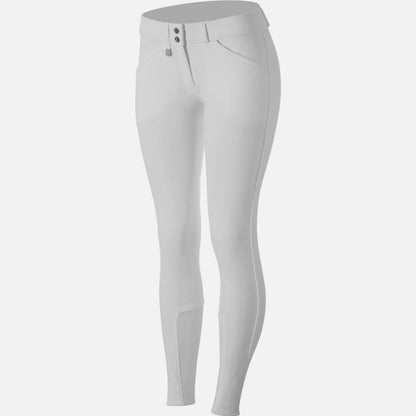 Horze Grand Prix Womens Silicone Full Seat Breeches - White