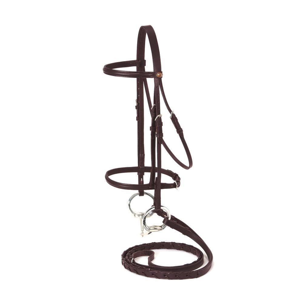 Silver Fox® Raised Snaffle Bridle - Full