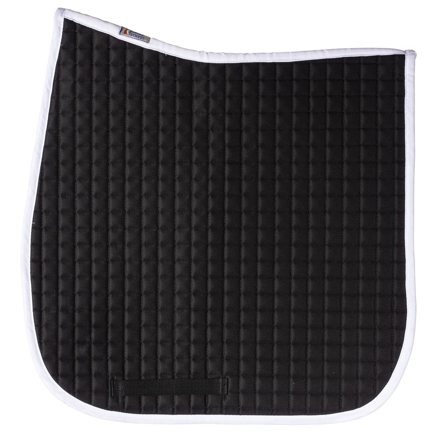 Dura-Tech® Standard Dressage Pad with Color Binding - Black/White