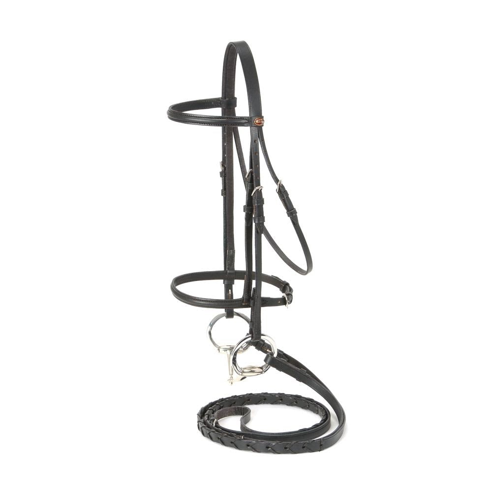 Silver Fox® Raised Snaffle Bridle - Cob
