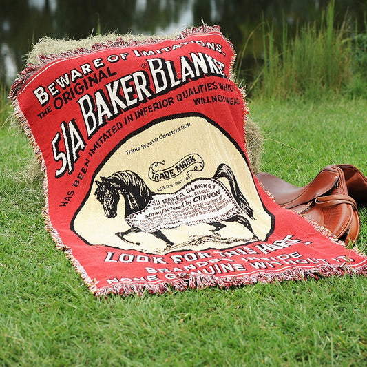 5/A Baker® Logo Afghan 50" x 70"
