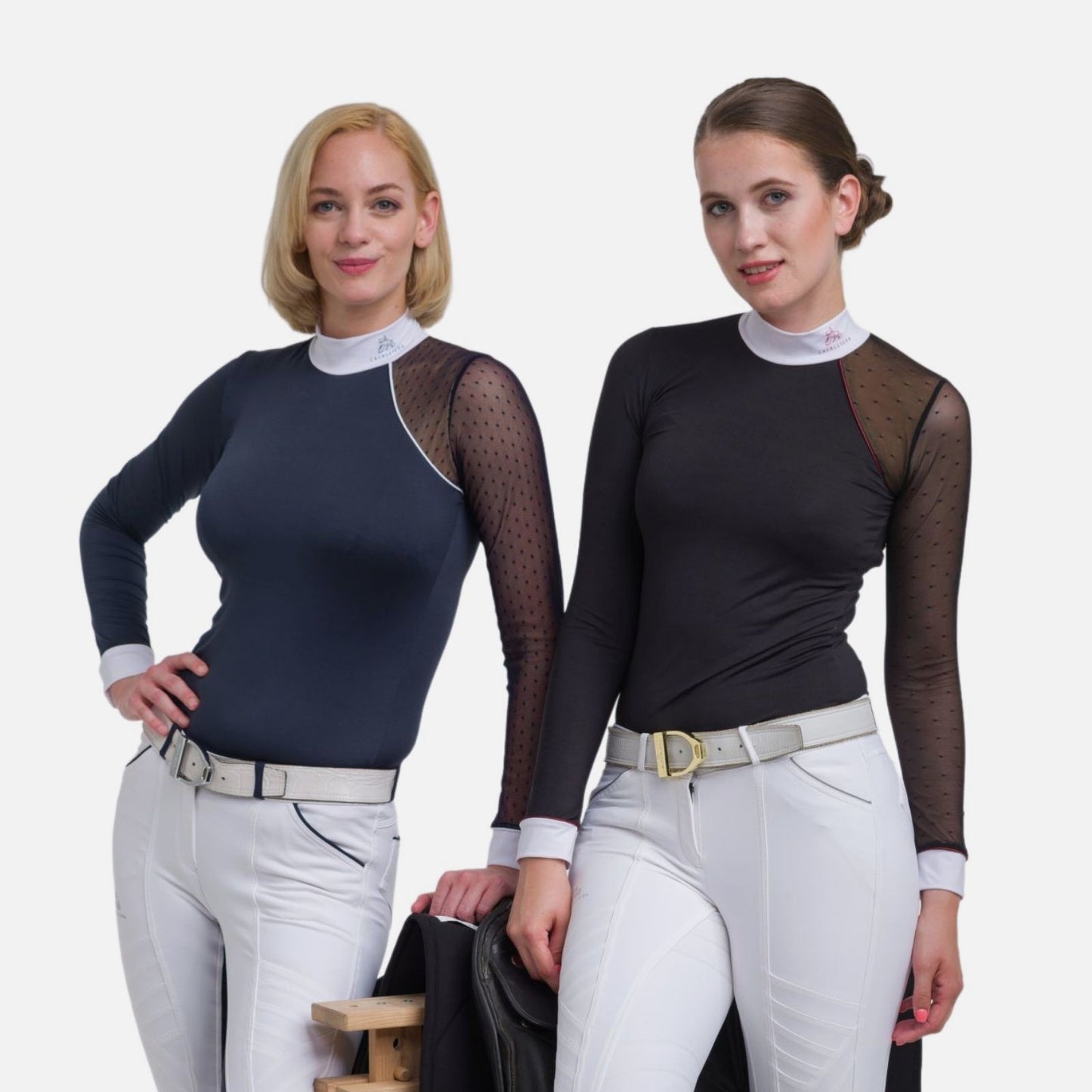 Cavalliera Modern Dame Long Sleeve Show Shirt - Black