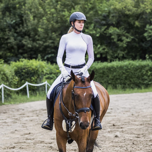 Cavalliera Modern Dame Long Sleeve Show Shirt - White