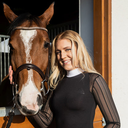 Cavalliera Contessa Long Sleeve Show Shirt - Black