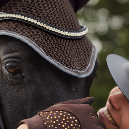 Horze Adepto Ear Net - Dark Brown