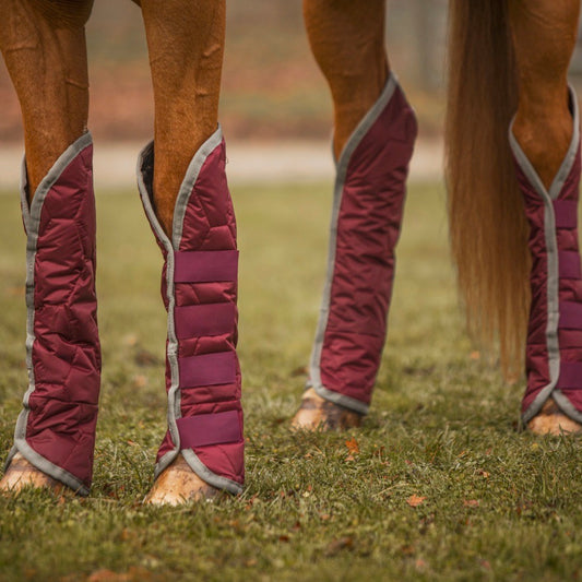 Jacks Quilted Shipping Boots - Burgundy/Grey