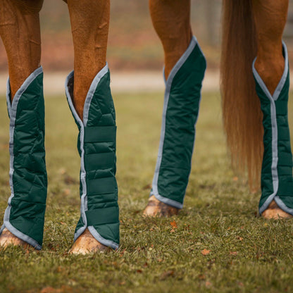 Jacks Quilted Shipping Boots - Forest Green/Grey