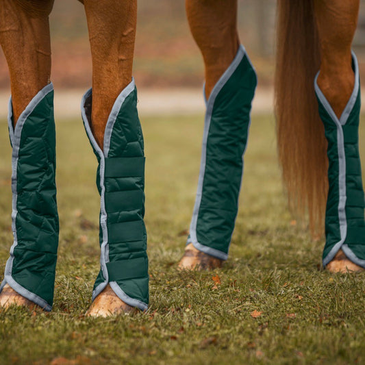 Jacks Quilted Shipping Boots - Forest Green/Grey