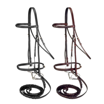 Silver Fox® Braided Hunt Bridle - Full