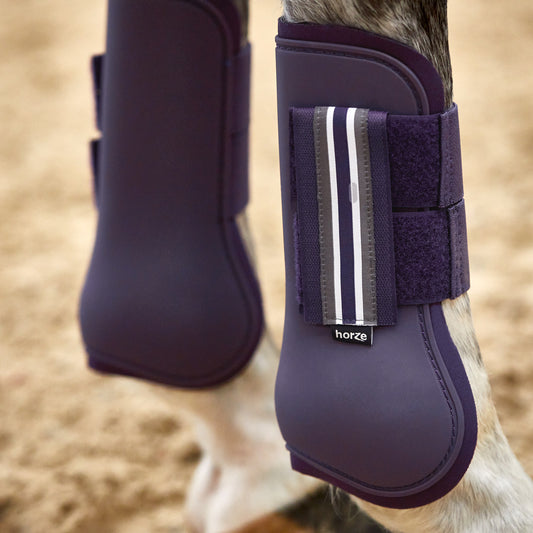 Horze Adepto Tendon Boots - Blackcurrant Purple