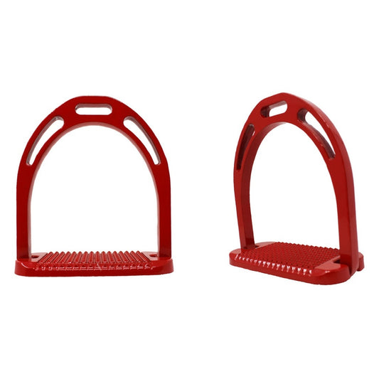 Professional Equine Lightweight Aluminum Stirrups - Red