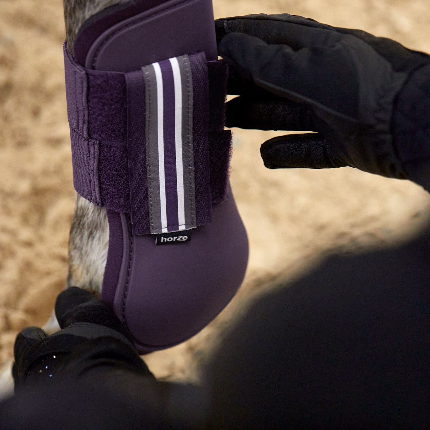 Horze Adepto Tendon Boots - Blackcurrant Purple