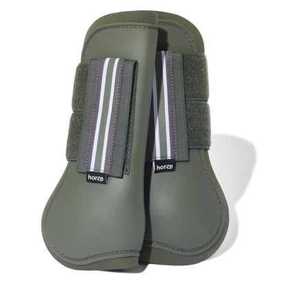 Horze Adepto Tendon Boots - Beetle Khaki Green