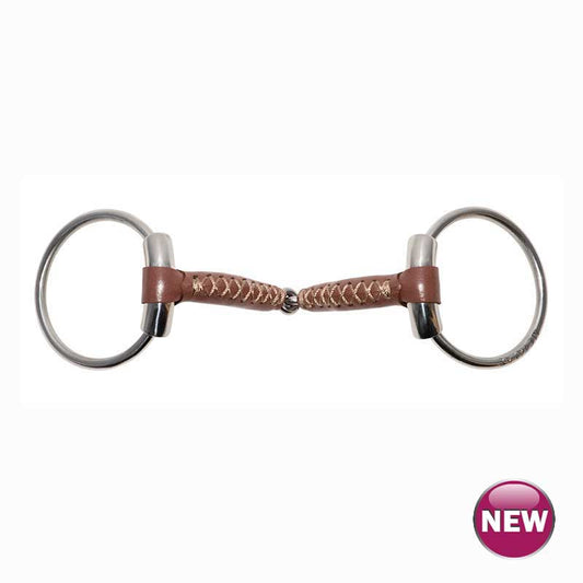 Metalab Leather O-Ring Pinchless Snaffle Bit - 17mm