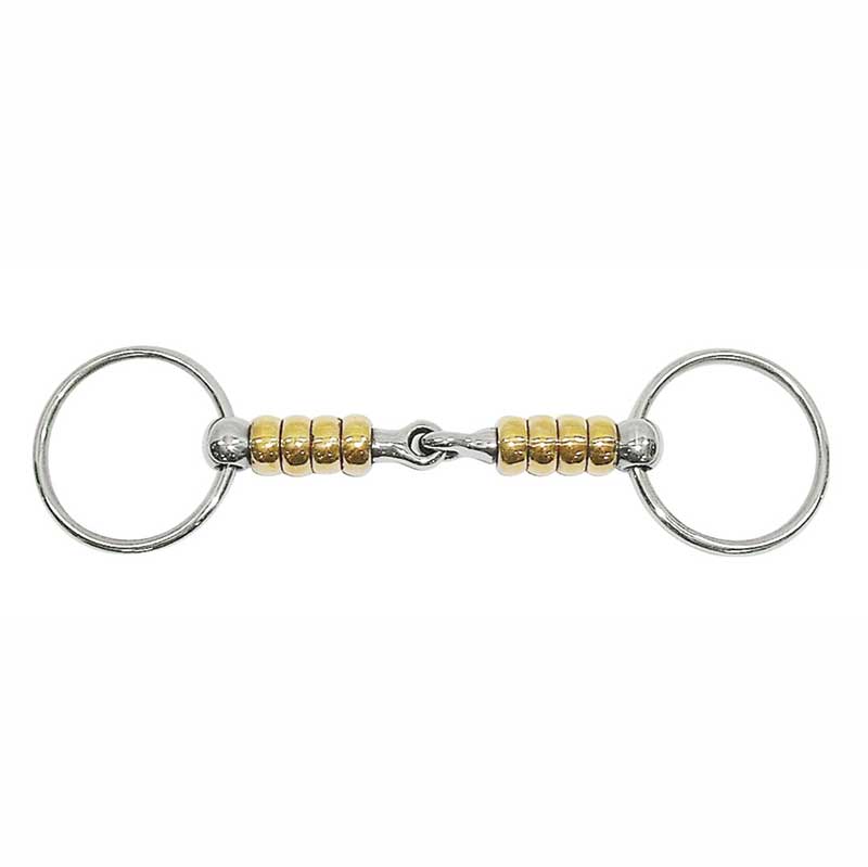 Metalab Magic System Copper Cherry Roller Loose Ring Snaffle Bit - 5 1/4"