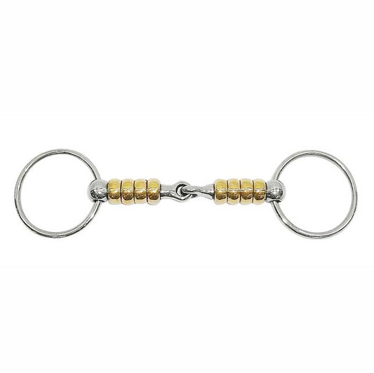 Metalab Magic System Copper Cherry Roller Loose Ring Snaffle Bit - 5 1/4"