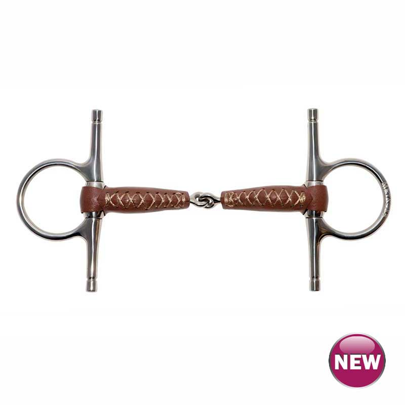 Metalab Leather Full Cheek Pinchless Snaffle Bit - 17mm