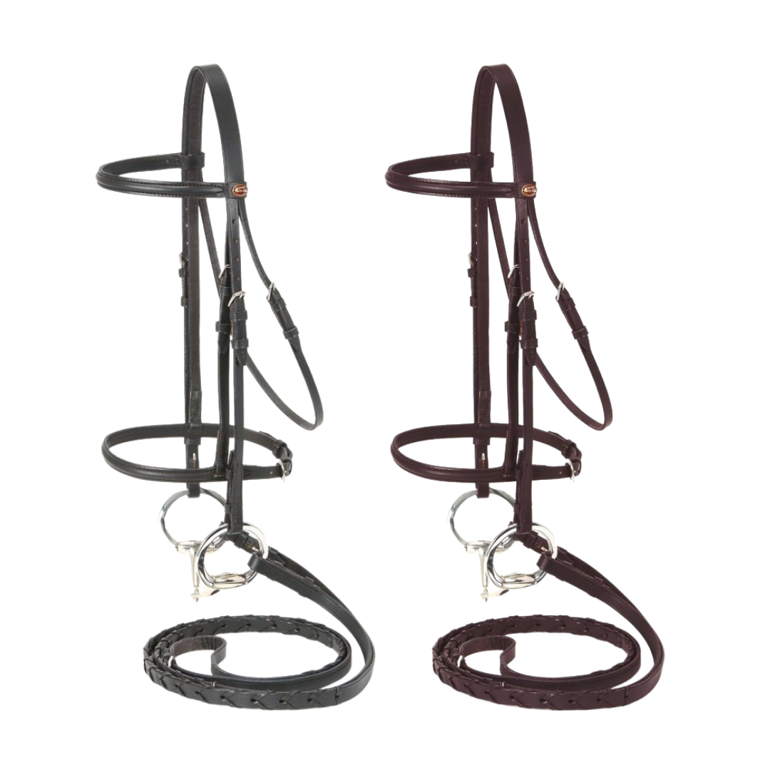 Silver Fox® Raised Draft Horse Snaffle Bridle