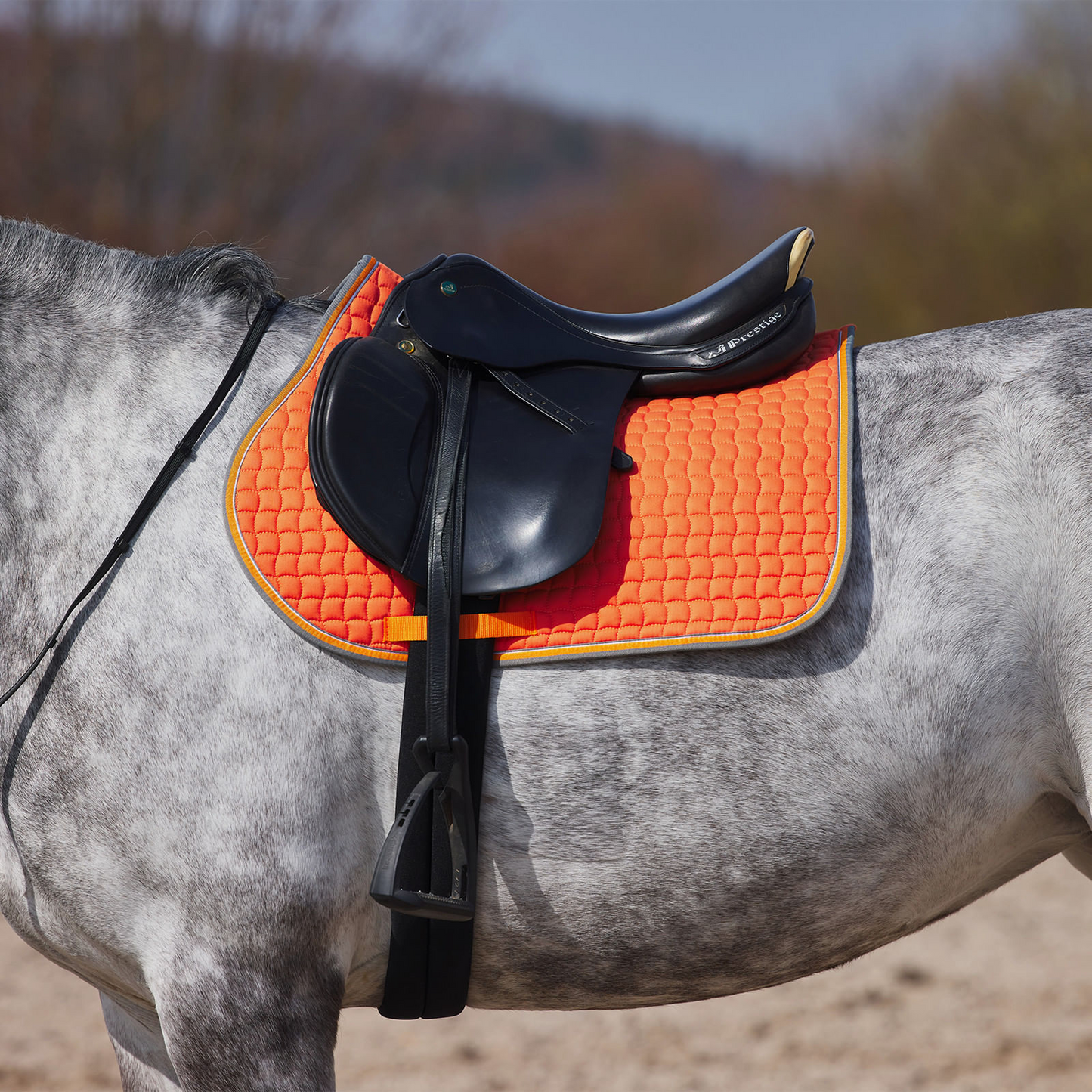 Horze Adepto All Purpose Saddle Pad - Coral Gold