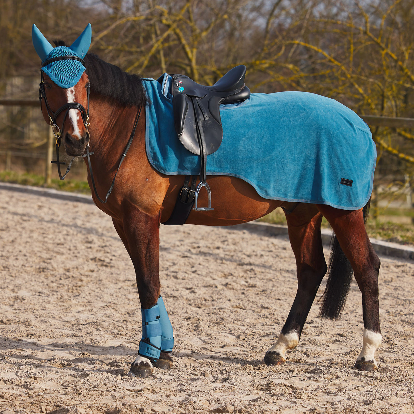 Horze Marquees Fleece Riding Blanket - Aegean Blue