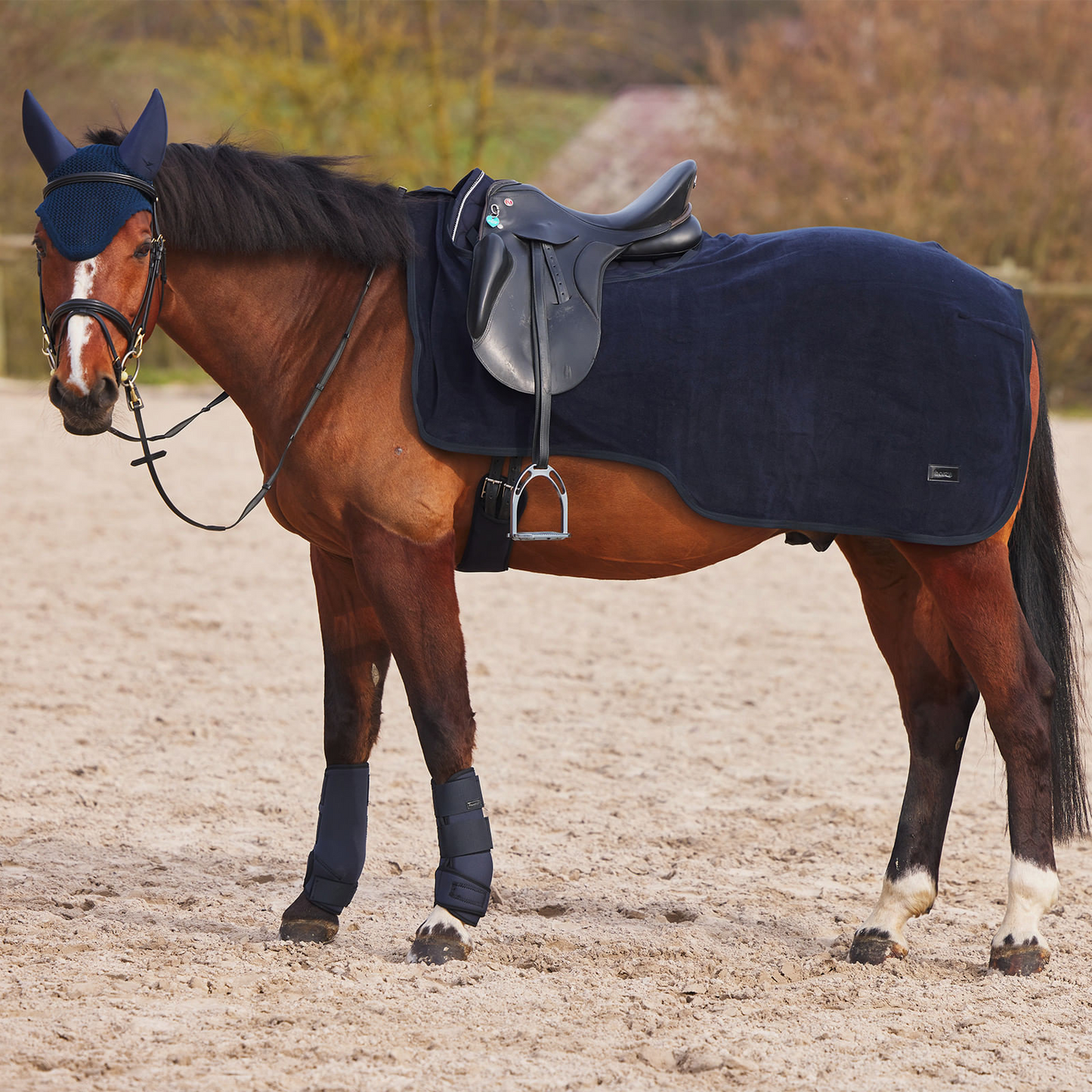 Horze Marquees Fleece Riding Blanket - Dark Navy