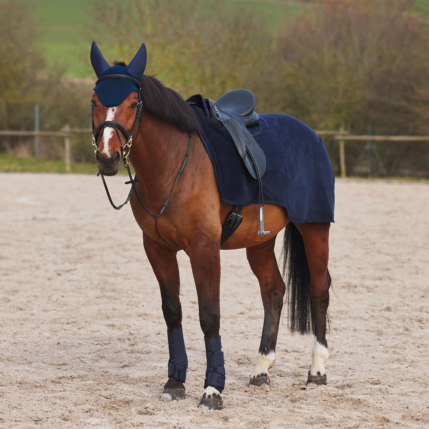 Horze Marquees Fleece Riding Blanket - Dark Navy