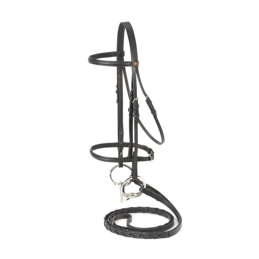 Silver Fox® Raised Draft Horse Snaffle Bridle