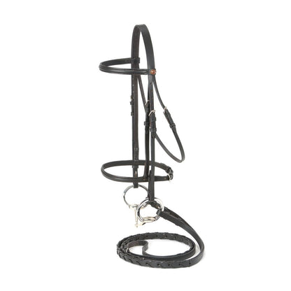 Silver Fox® Raised Draft Horse Snaffle Bridle