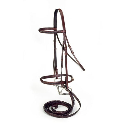 Silver Fox® Braided Hunt Bridle - Full