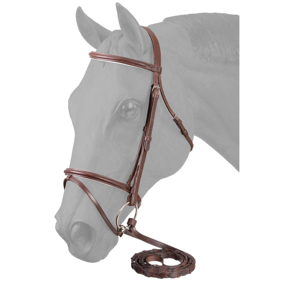 Equitare Padded Flash Noseband Snaffle Bridle