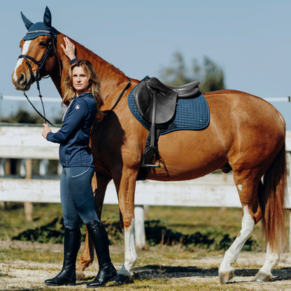 Horze Cooling All Purpose Saddle Pad - Obscure Night Dark Blue