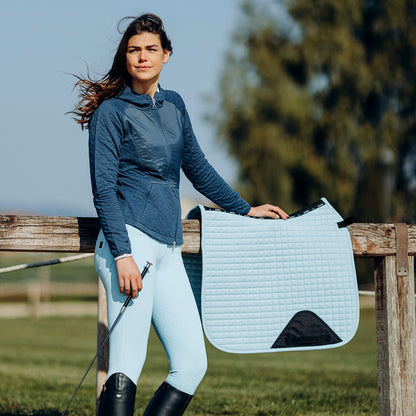 Horze Cooling Dressage Saddle Pad - Corydalis Light Blue