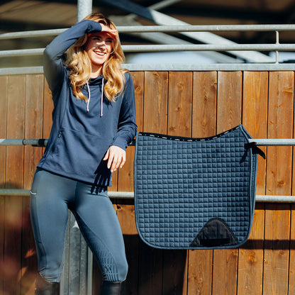 Horze Cooling Dressage Saddle Pad - Obscure Night Dark Blue