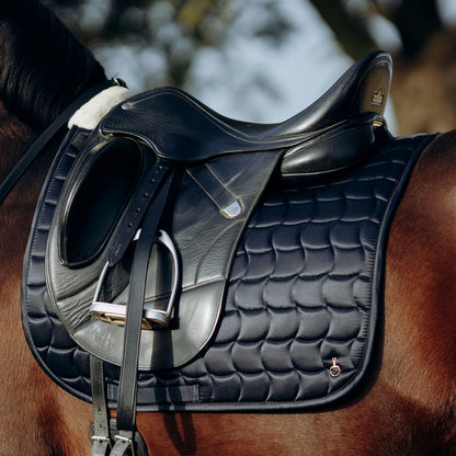 Horze Houston Comfort Fleece Dressage Saddle Pad - Dark Navy