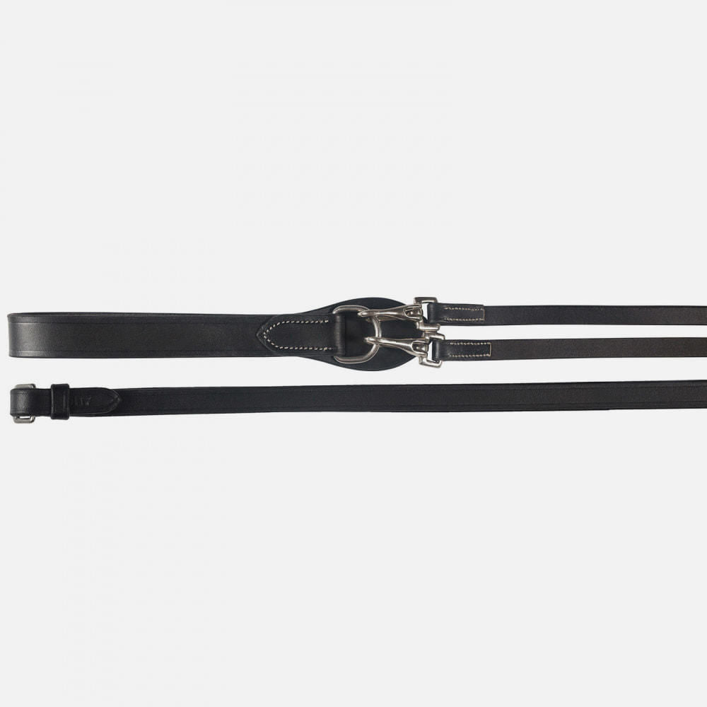 Horze Sparta Leather Draw Reins - Black
