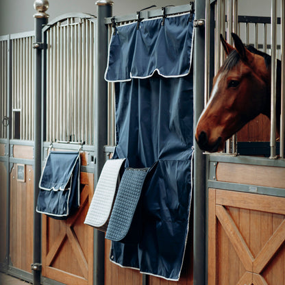 Horze Neat & Tidy Show Stall Drape - Obscure Night Dark Blue