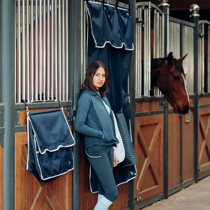 Horze Neat & Tidy Show Stall Drape - Obscure Night Dark Blue