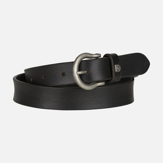 Horze Sierra Narrow Leather Belt - Black