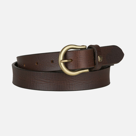 Horze Sierra Narrow Leather Belt - Brown