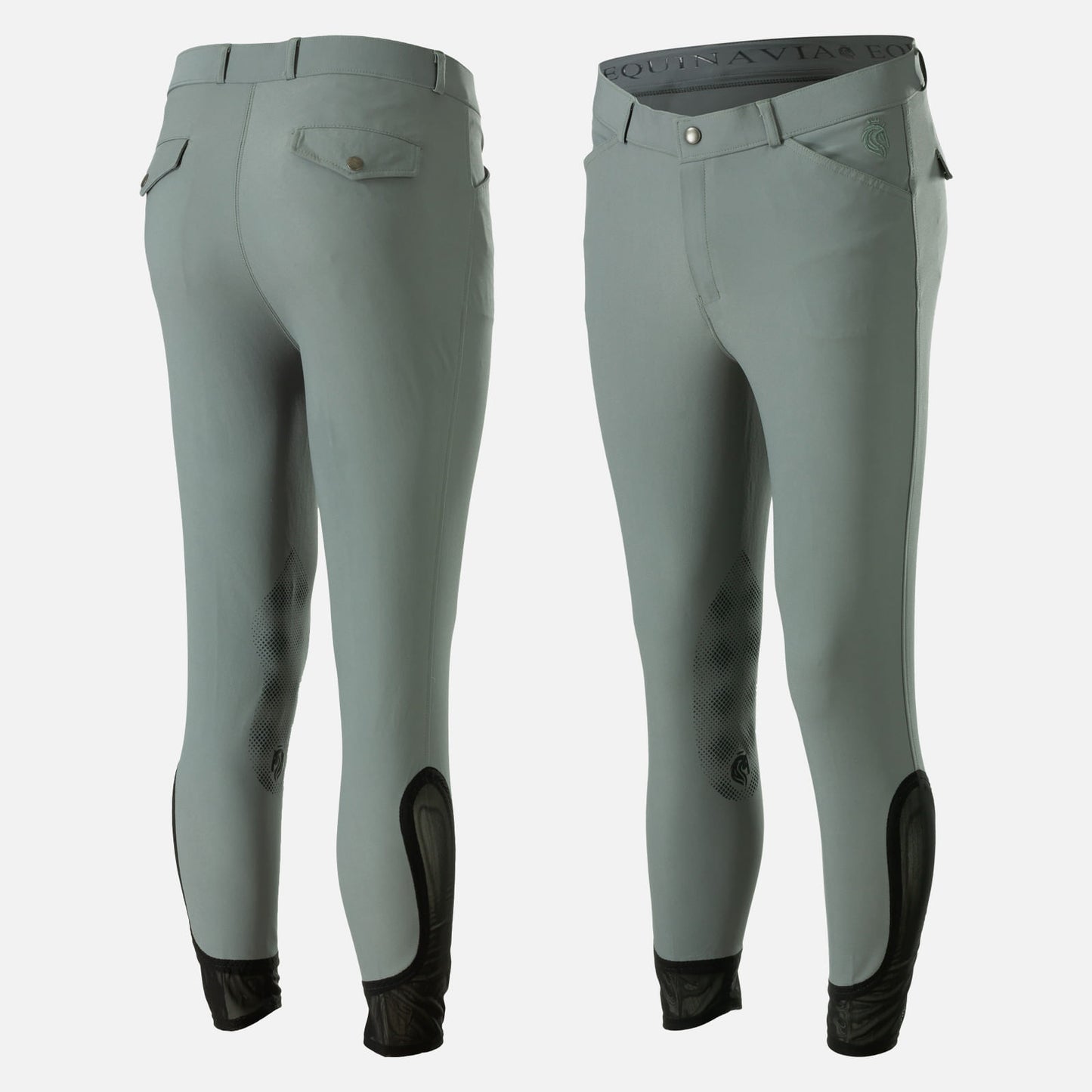 Equinavia Erik Mens Knee Patch Breeches - Steel Grey