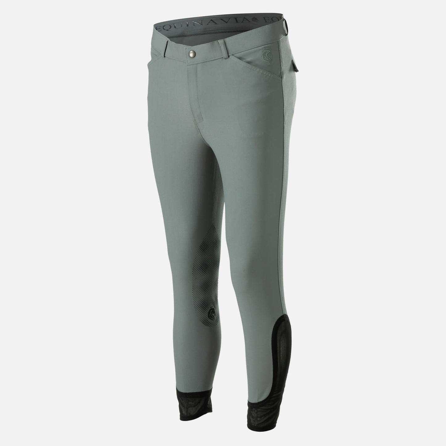 Equinavia Erik Mens Knee Patch Breeches - Steel Grey