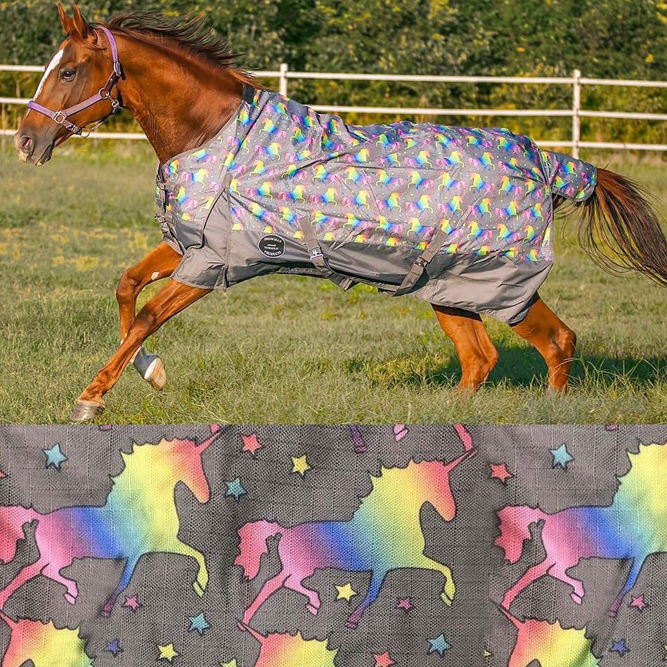 Showman® Unicorn Print 1200D Turnout Sheet
