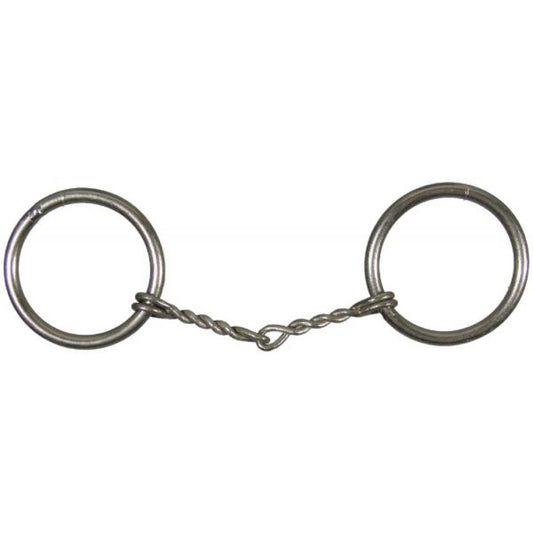 Showman® Mini Nickel Plated Loose Ring Twisted Wire Snaffle Bit - 3 1/2"