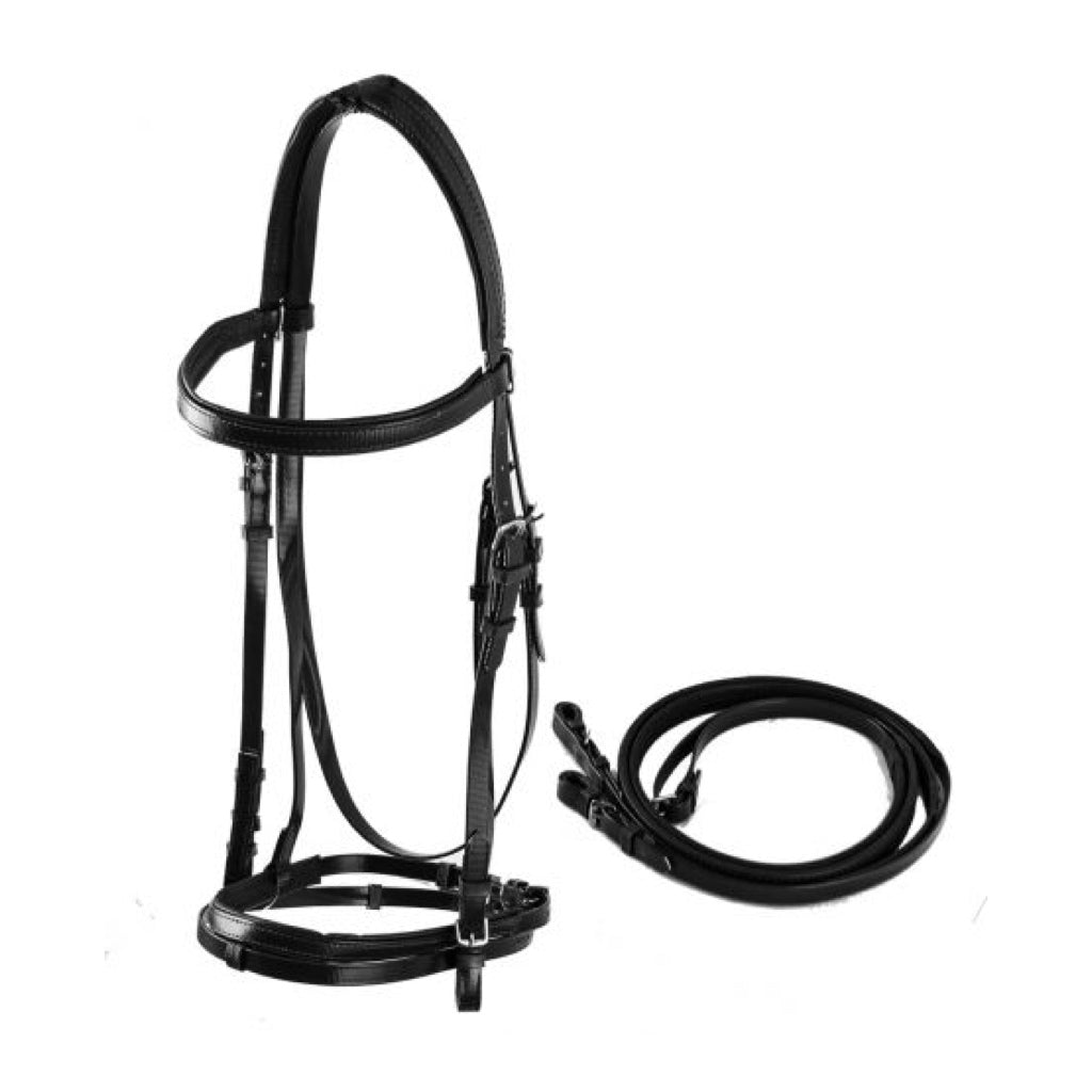 Showman® Nylon Coated Synthetic English Flash Bridle