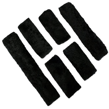 ECP 6 Piece Halter Sheepskin Set - Black