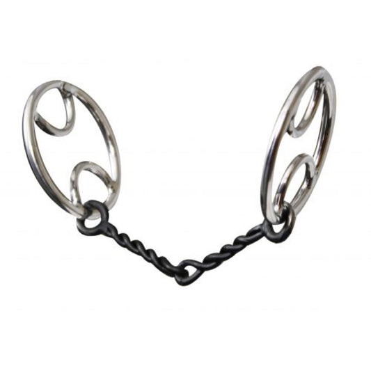 Showman® Sweet Iron Bevel Twisted Wire Snaffle Bit - 5 1/4"