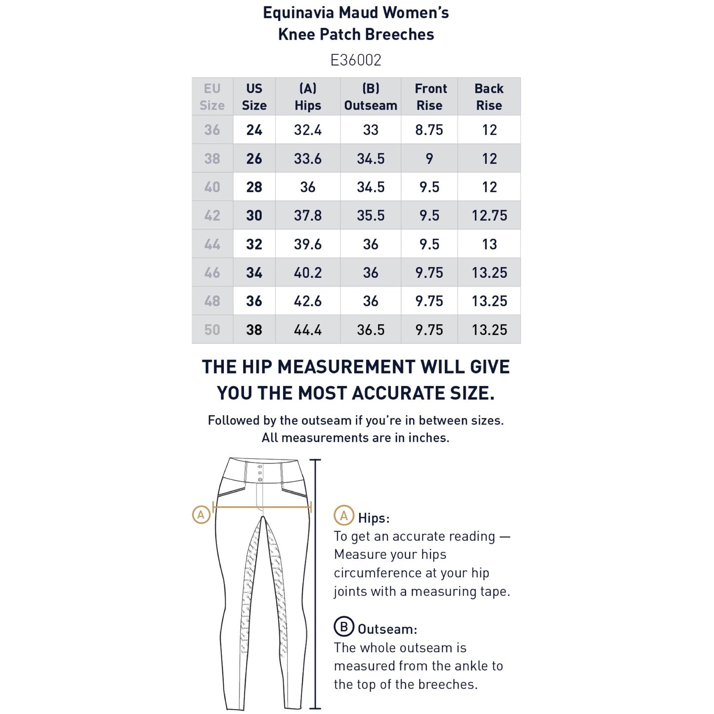 Equinavia Maud Womens Knee Patch Breeches - Tan