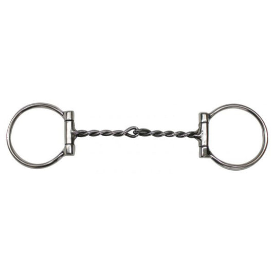 Showman® Stainless Steel D Ring Twisted Wire Snaffle Bit - 5"