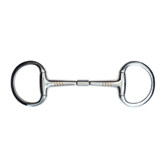 Jacks Stainless Steel Copper Inlay Eggbutt Snaffle Bit